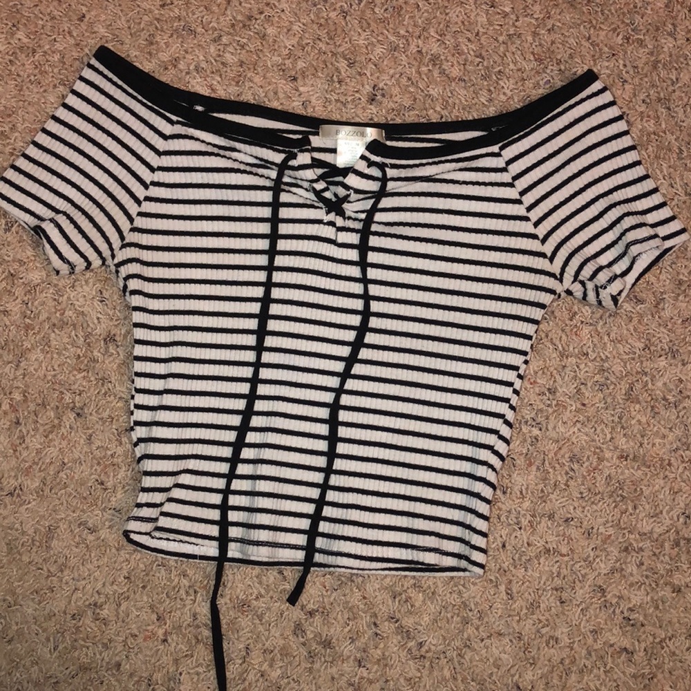 Off the shoulder crop top